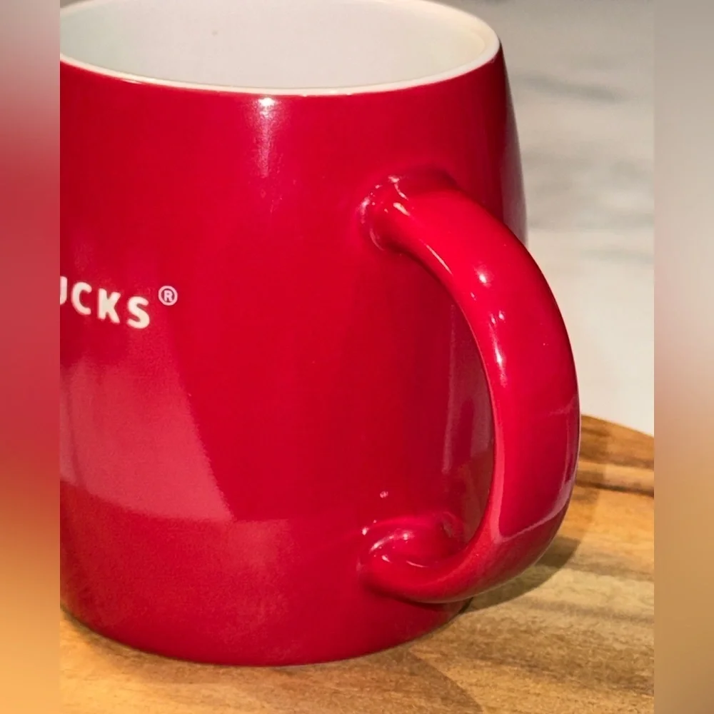 2011 Starbucks Brand Logo Barrel Shape Coffee Mug Etched Logo